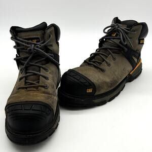Caterpillar Work Boots Mens 13 Excavator Gray Composite Toe Waterproof P91197
